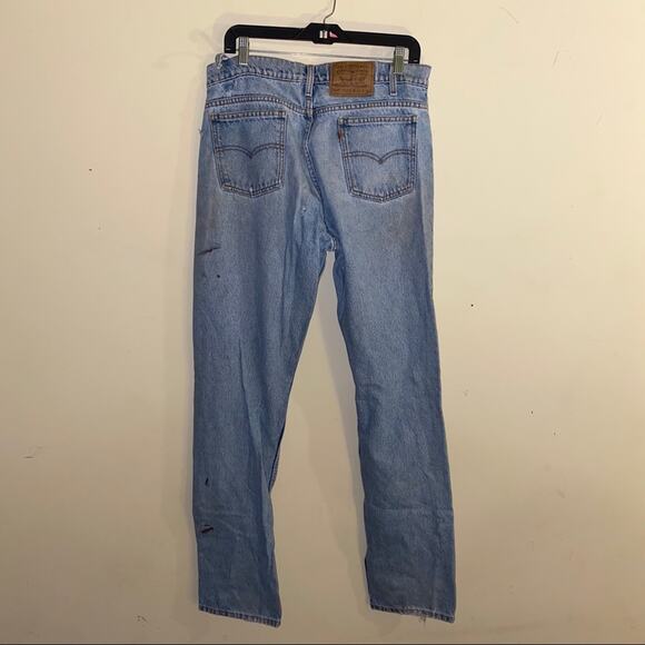 VINTAGE LEVIS destroyed high waisted jeans 33x34 - Picture 2 of 6